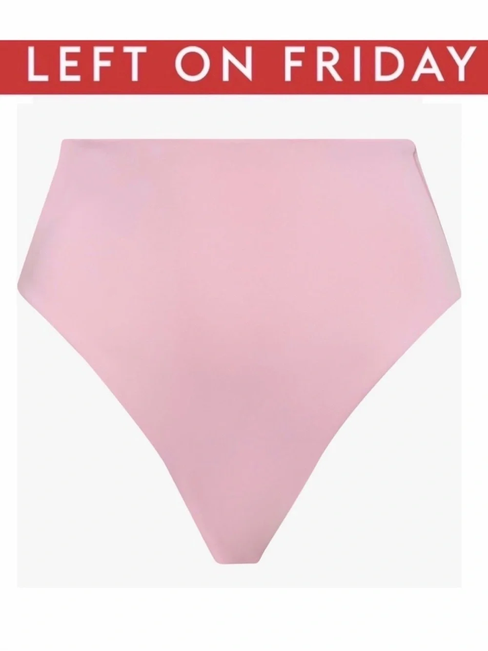 LEFT ON FRIDAY Hi Hi High Waist Bikini Bottoms Delight Light Pink Sz M NWT $110